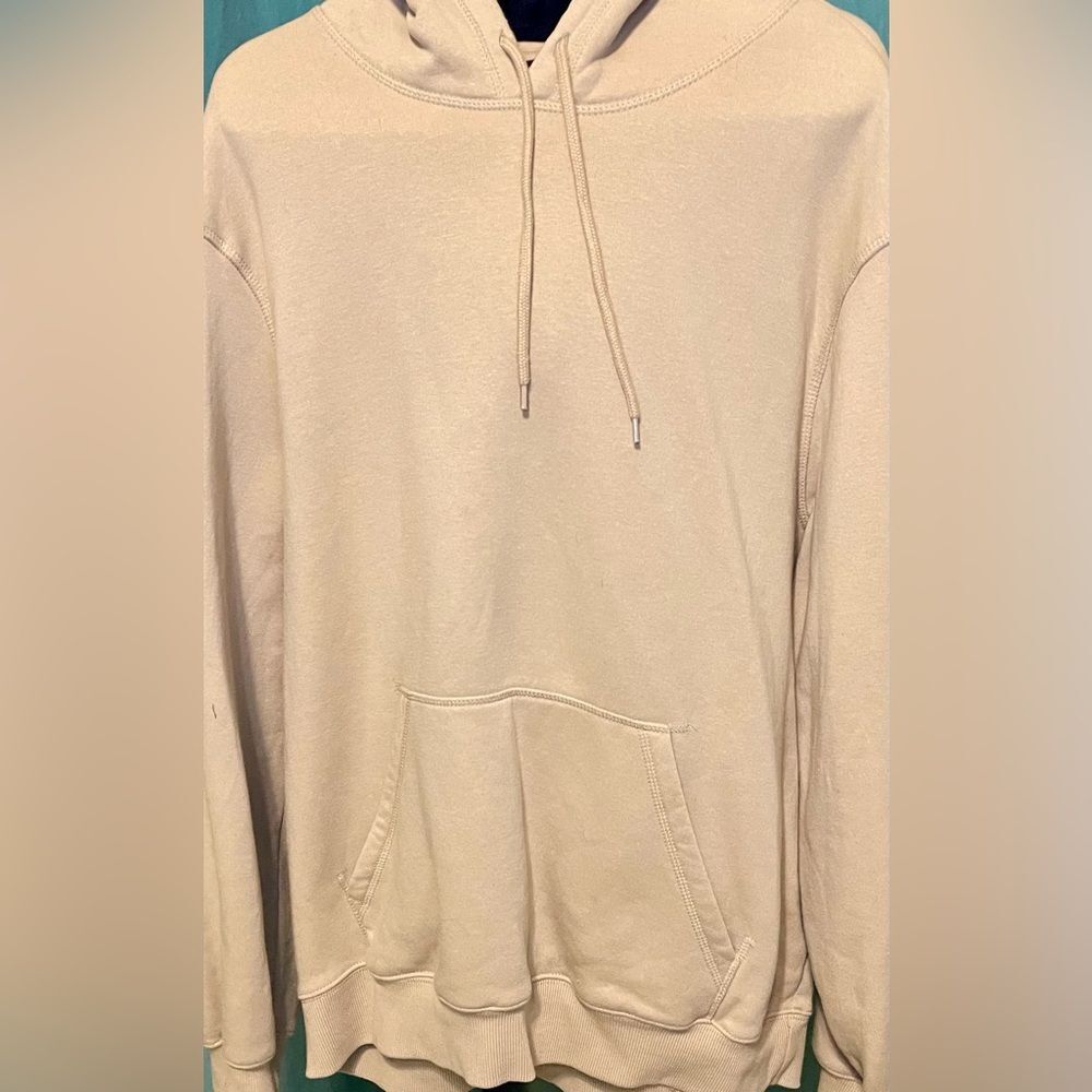 H & M Beige Hoodie SZXL Oversized With Front Pocket Soft Comfortable